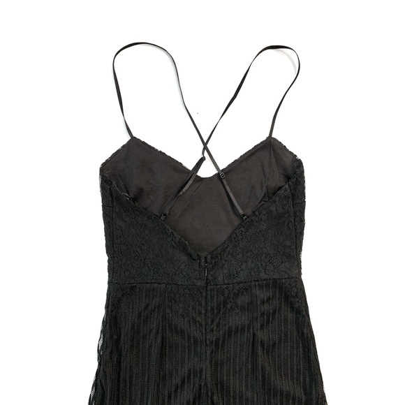 Black Lace Double High Slit Bodycon Maxi Dress - Picture 10 of 14